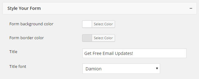 Optin Forms Custom