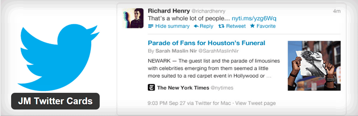 JM Twitter Cards Plugin