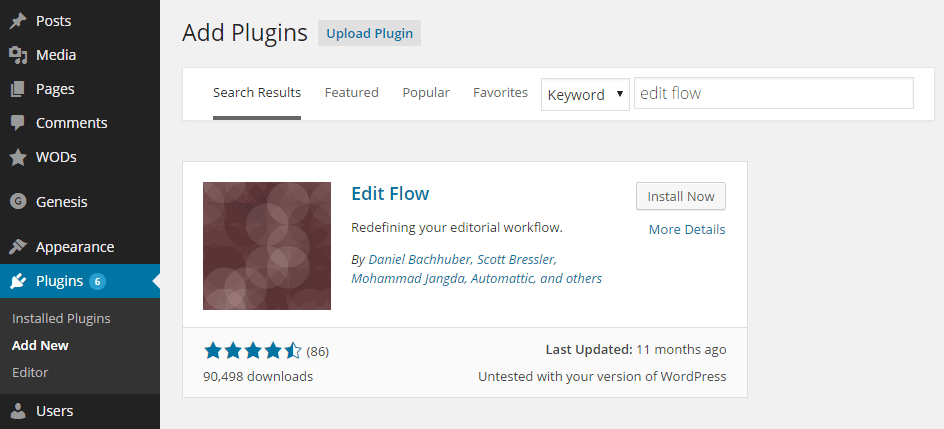 Edit Flow Add Plugin