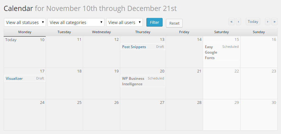 Edit Flow Calendar