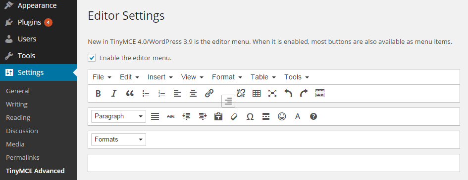 Rearrange Editor Icons