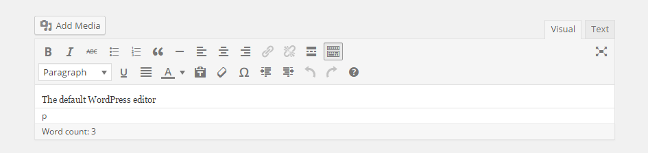 WordPress Default Editor