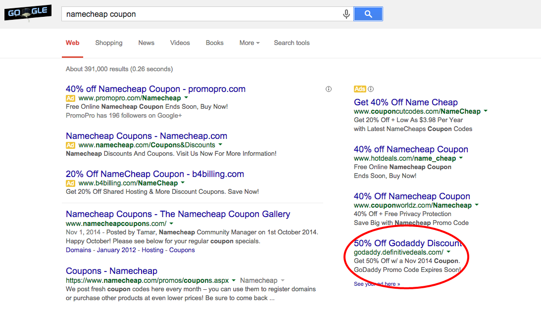 namecheap coupon Google Search