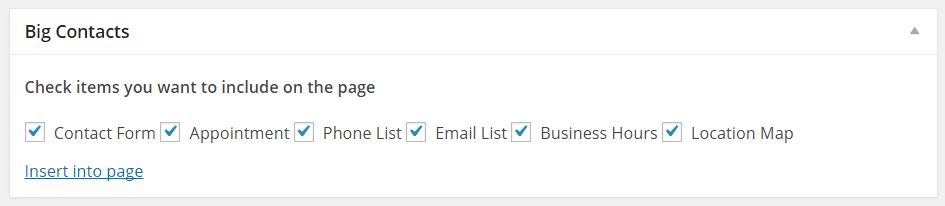 Big Contact Insert Form Elements