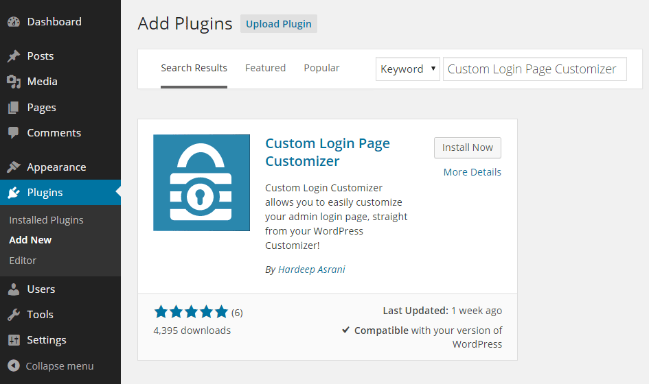 Custom Login Page Add Plugin