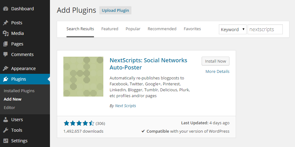 NextScripts: Social Networks Auto Poster Plugin for Hands-Off