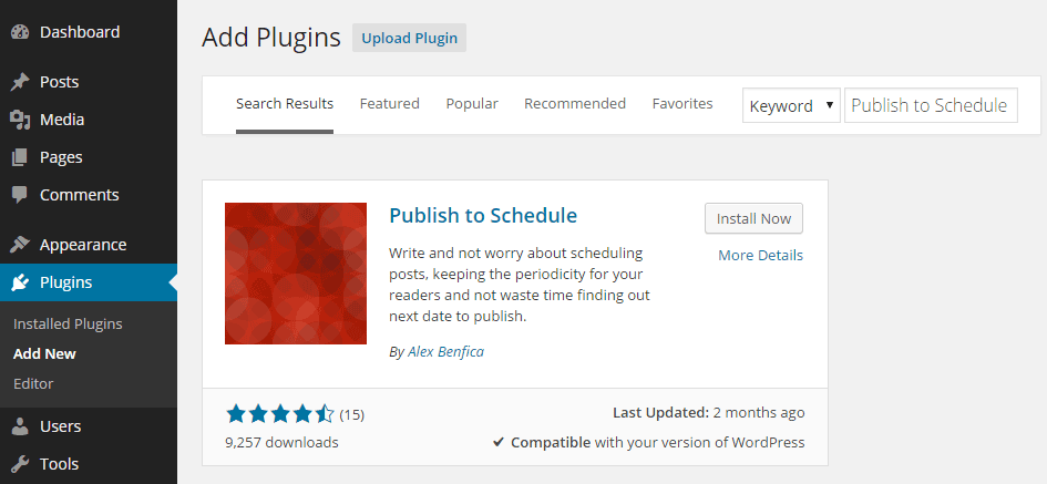 Publish to Schedule Add Plugin