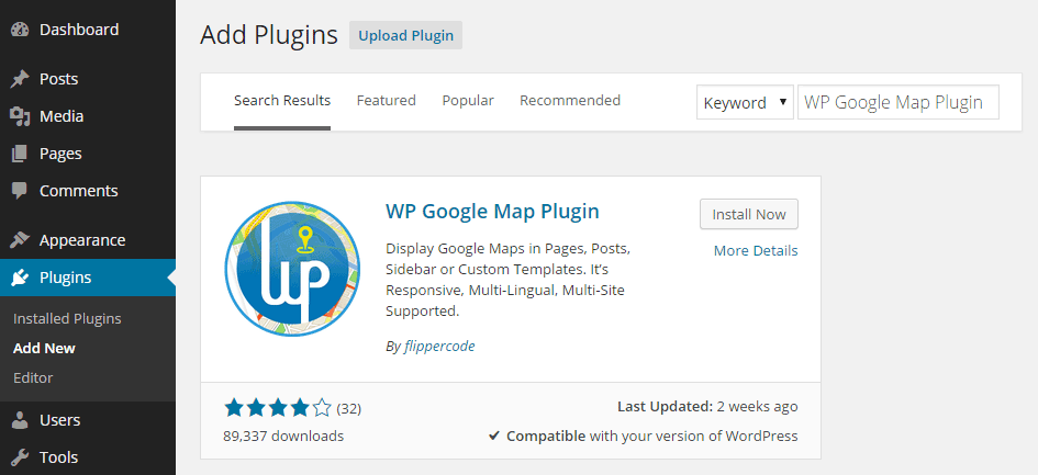 WP Google Map Plugin Add