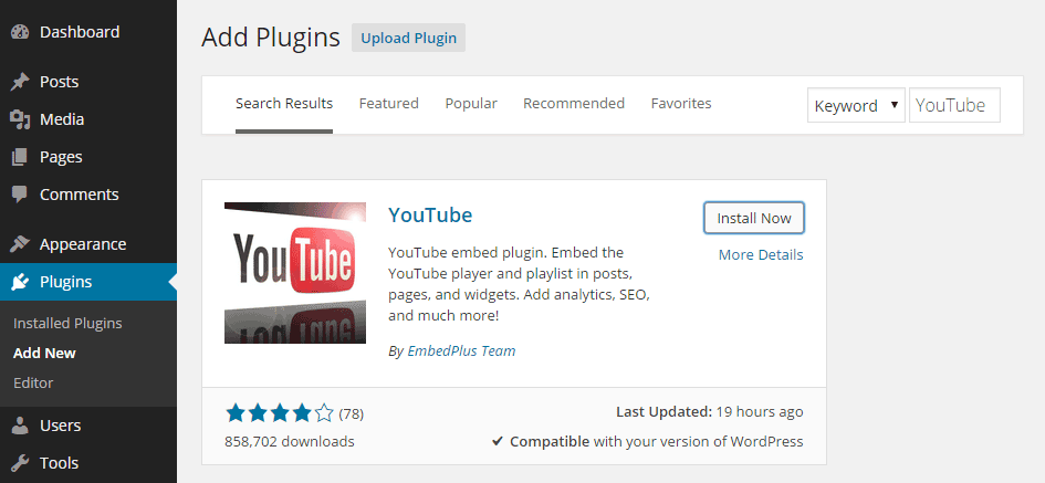 YouTube Embed Plus