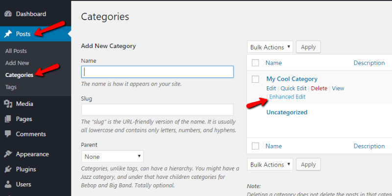 Custom Category Pages WordPress