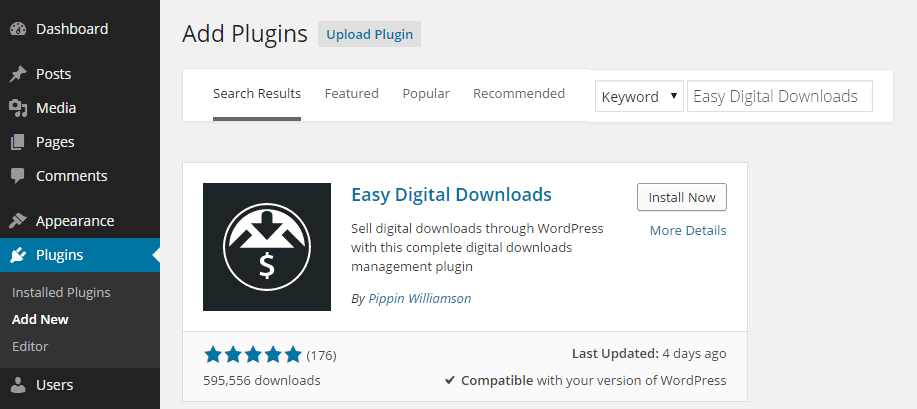 Easy Digital Downloads Add Plugin