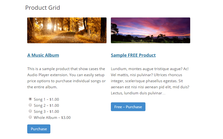 Easy Digital Downloads Product Grid