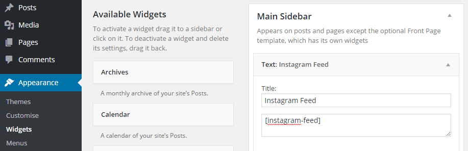 Instagram Feed Widget