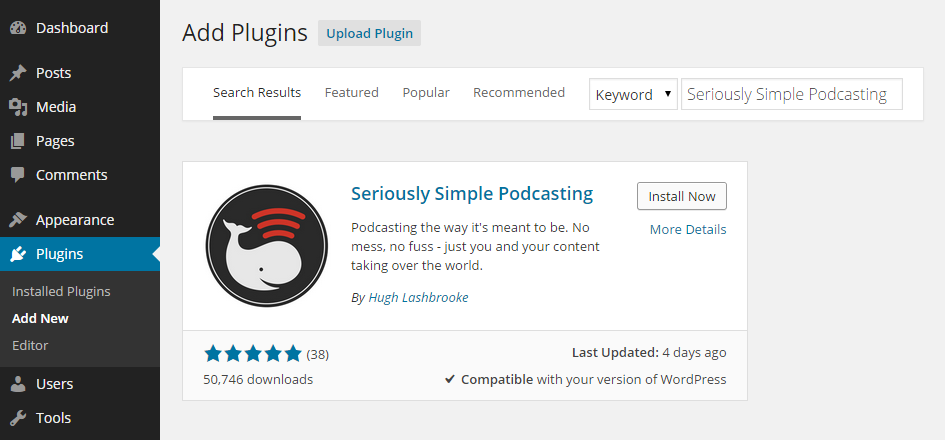 Podcast Add New Plugin