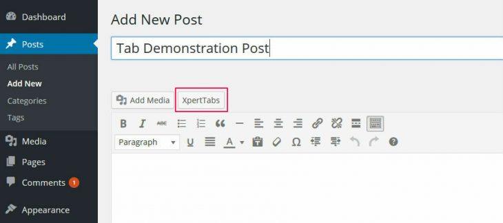 Xpert Tab post editor