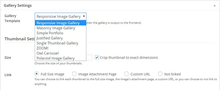 Foogallery Settings 01