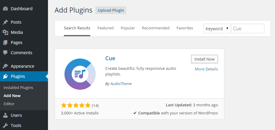 Cue Add Plugin