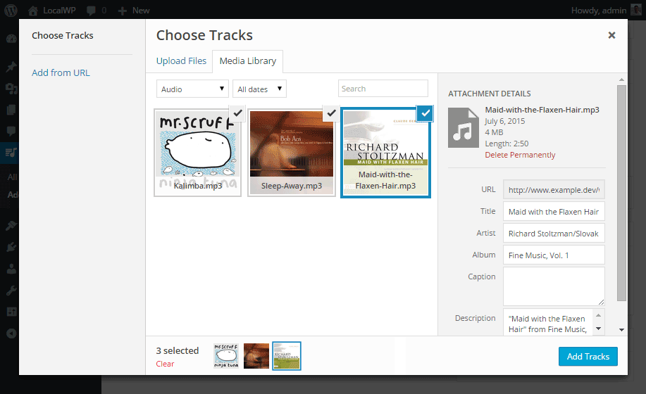 Cue Select Tracks