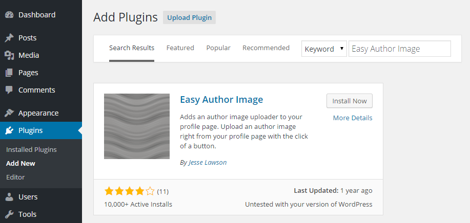 Easy Author Image Add Plugin