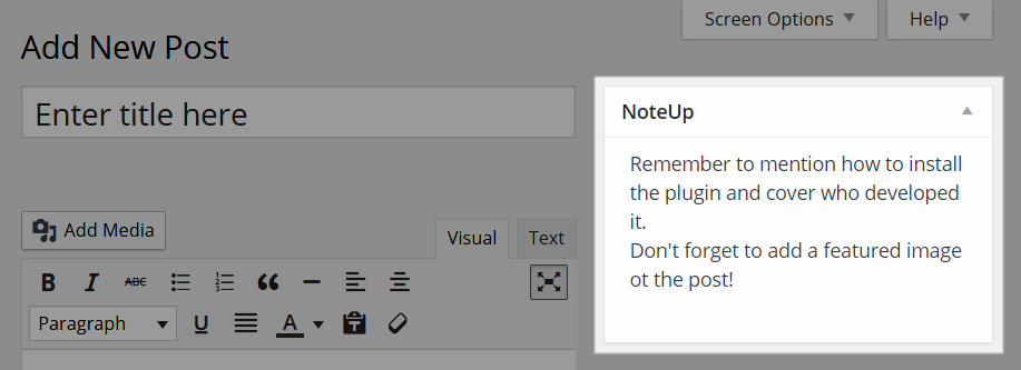 NoteUp Plugin