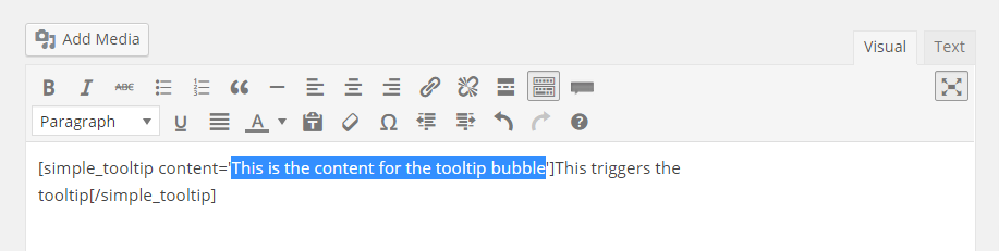 Simple Tooltips Content