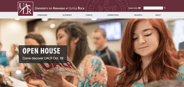 Top University Websites Using WordPress: University of Arkansas