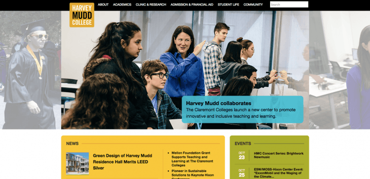 Top University Websites Using WordPress: Harvey Mudd College