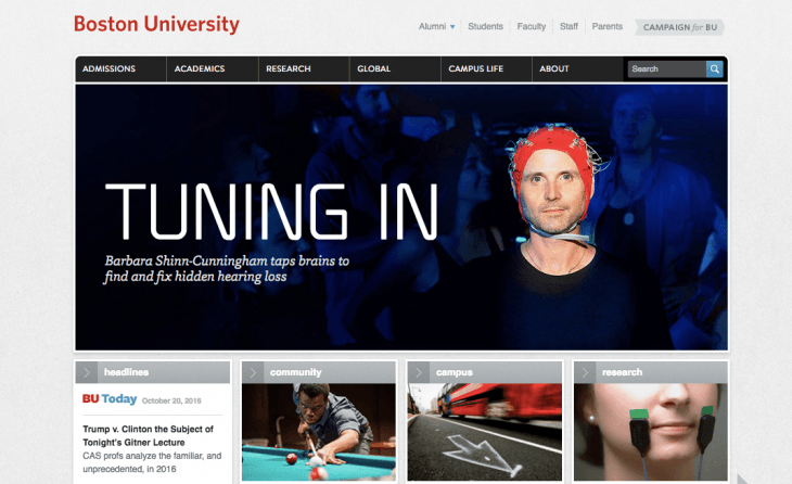 Top University Websites Using WordPress: Boston University