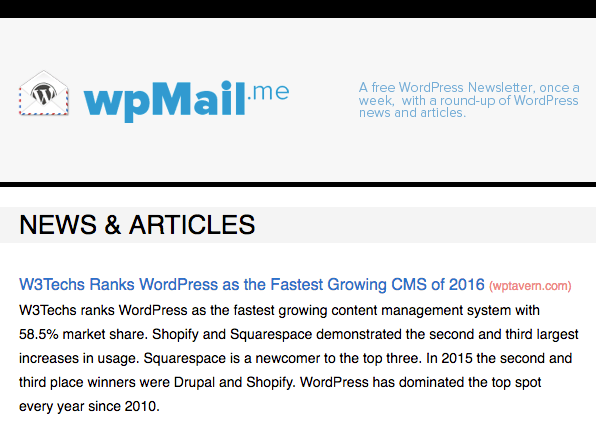 wordpress email newsletter