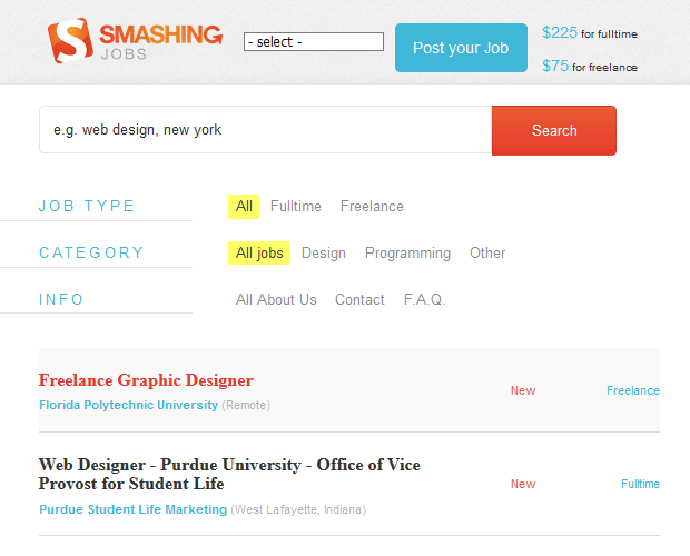 Smashing Jobs - WordPress Developer Resource