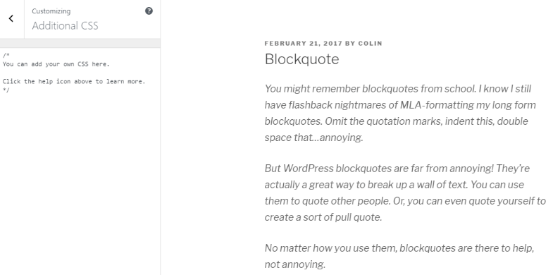 How to Style Blockquotes in WordPress