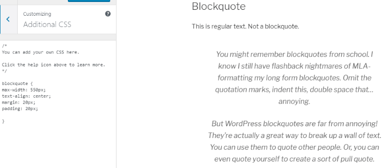 are block quotes double spaced