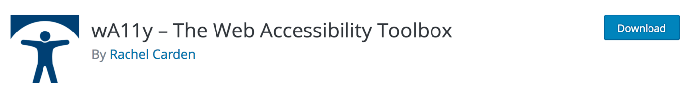 Image of wA11y plugin that's available for download within the WordPress.org repository.