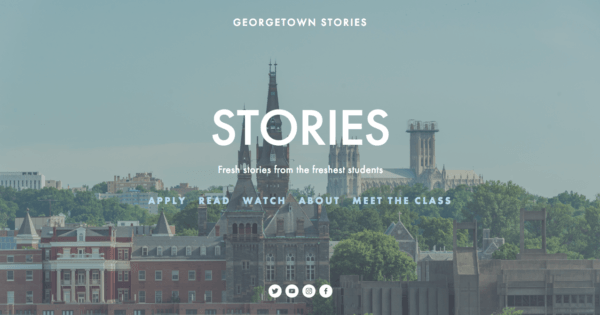 Georgetown Stories website