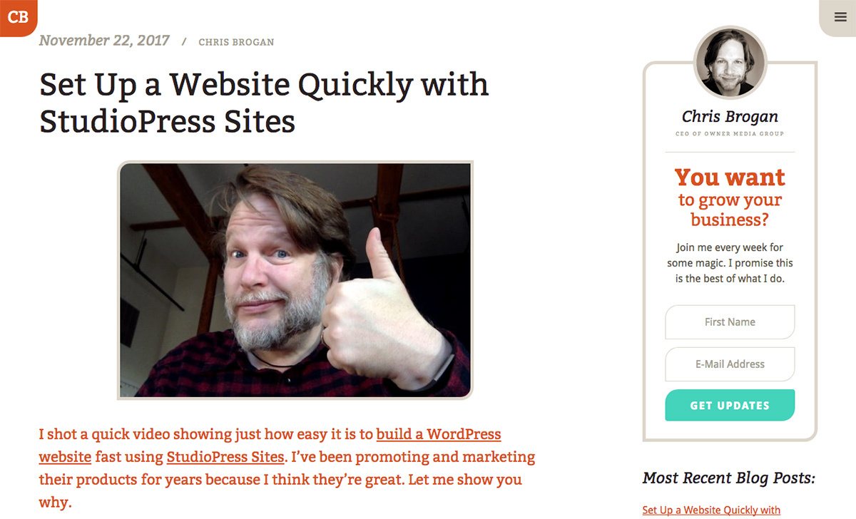 Chris Brogan's blog