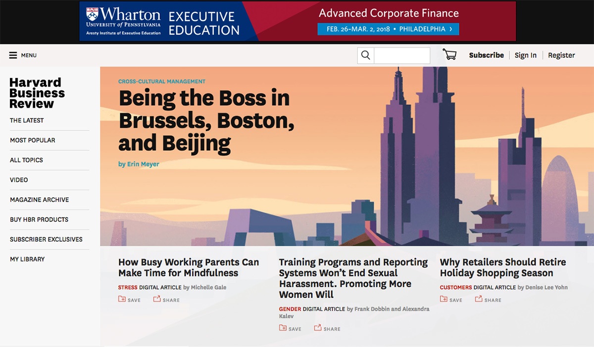 The Harvard Business Review website