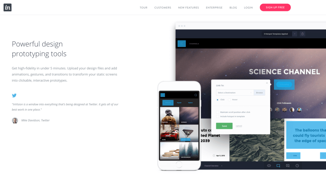 The InVision website.