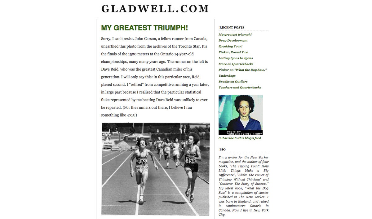 Malcolm Gladwell's blog