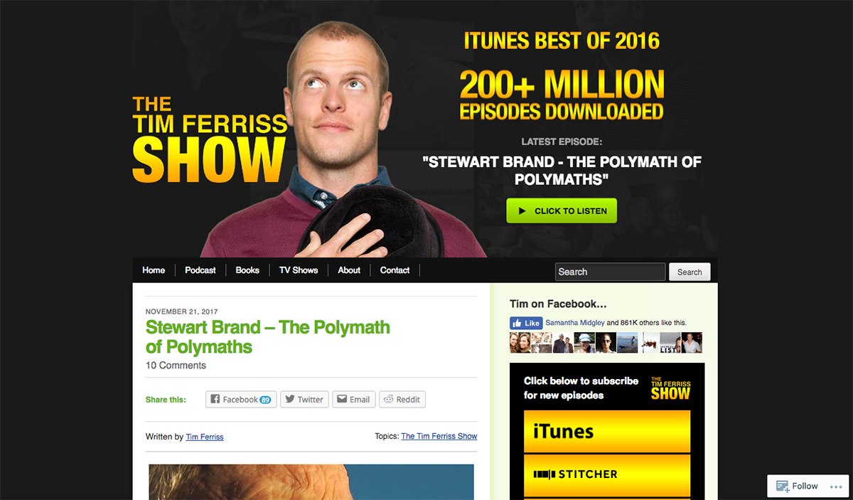 Tim Ferriss's blog