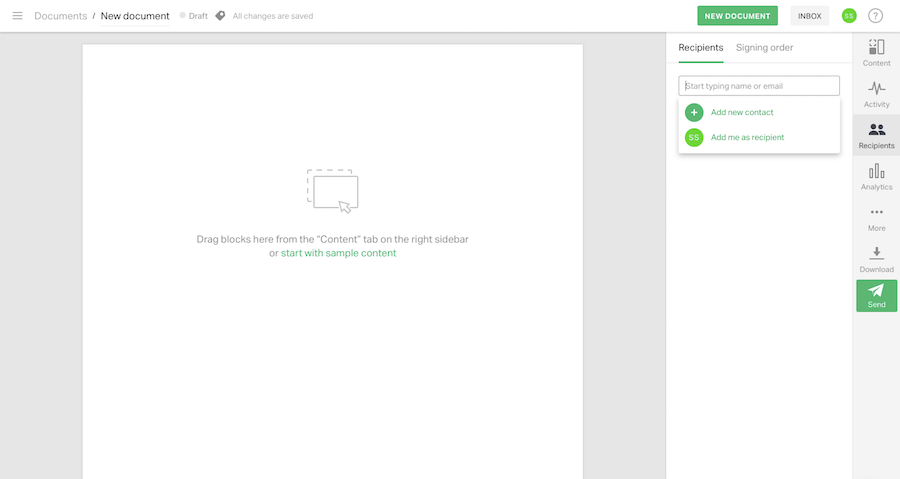 PandaDoc document management tool