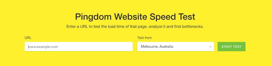 Pingdom Website Speed Test