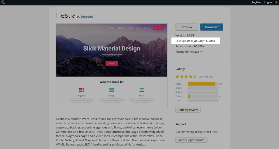 WordPress Theme Evaluation-update