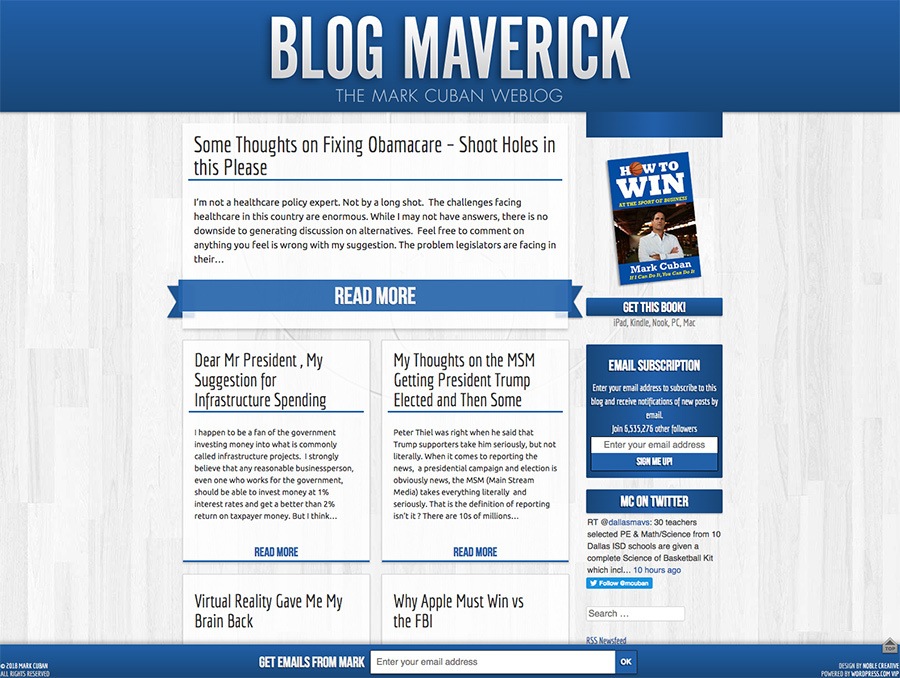 Mark Cuban blog