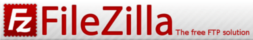 The FileZilla website header.