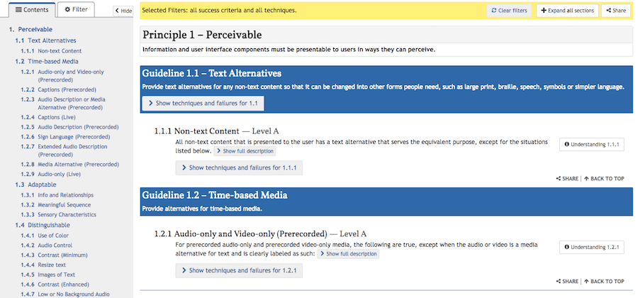 WCAG Guidelines