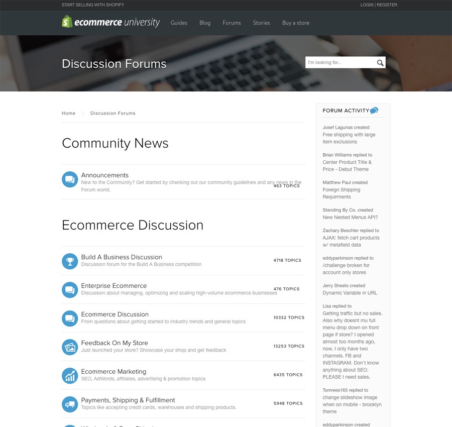 Shopify's eCommerce university