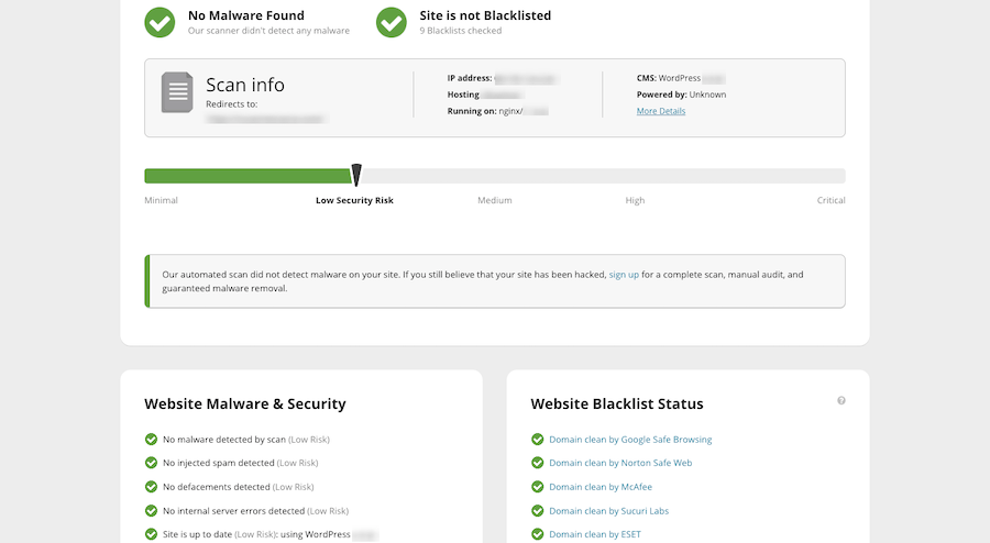 Sucuri SiteCheck