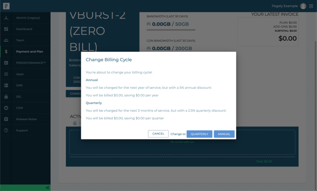 Billing Cycle Changes in Atomic