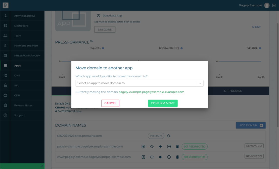 Moving Domains in Atomic