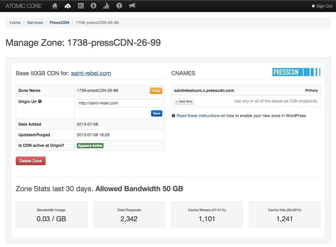 pressCDN in atomic